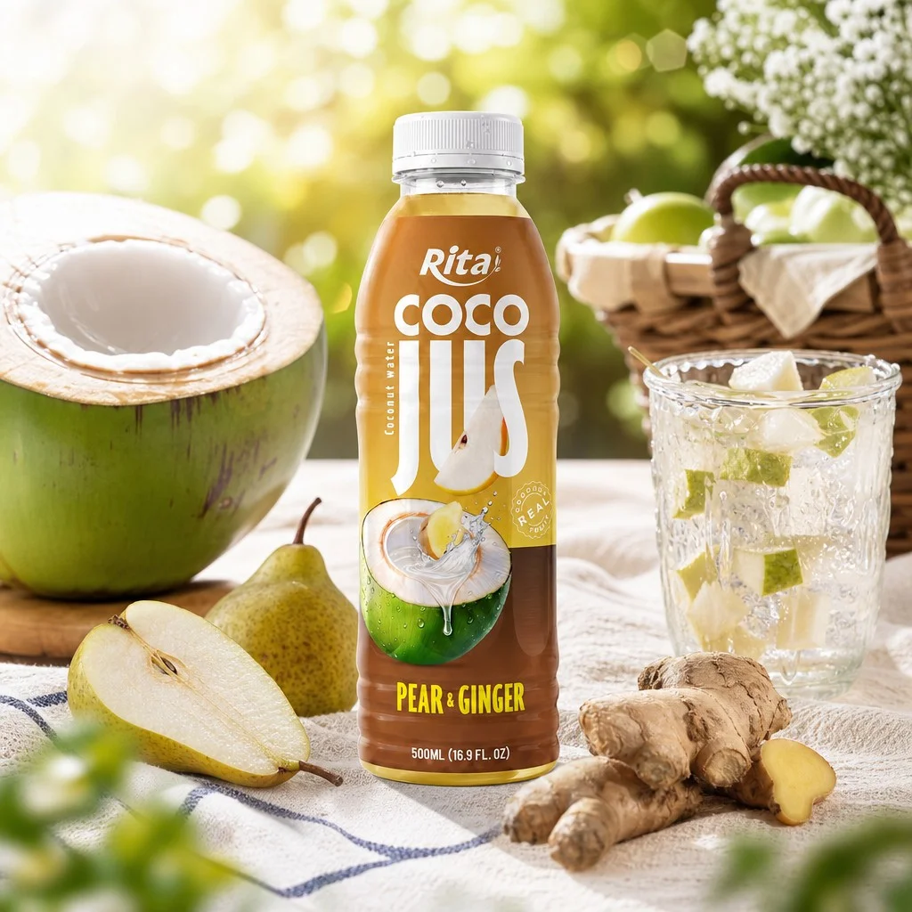 Brand Spotlight Coco Jus Real Coconut Water with Pear and Ginger - Image 1