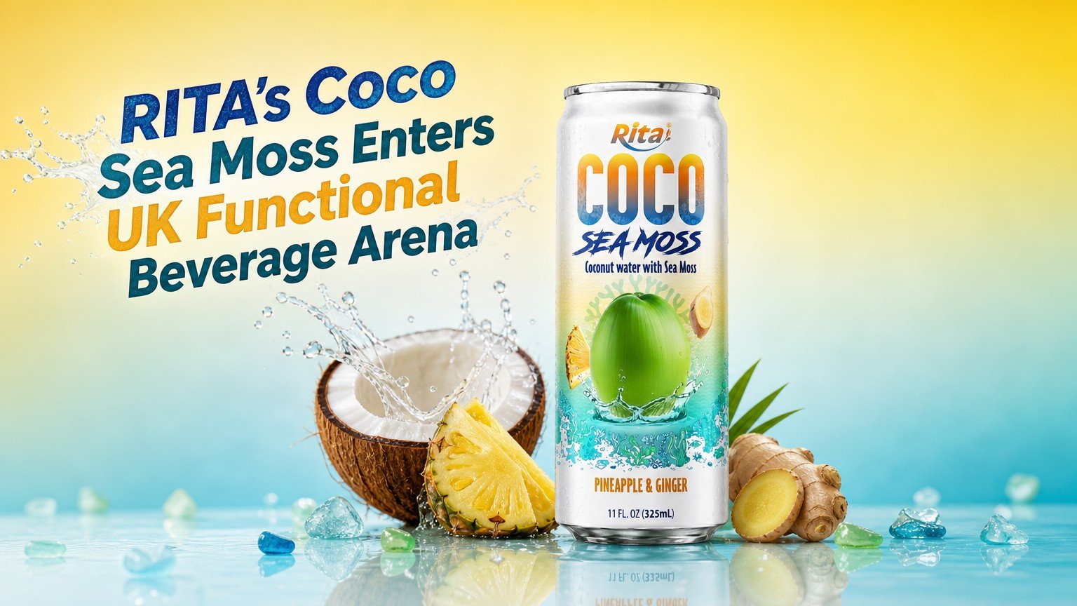 RITA Coco Sea Moss functional beverage for the UK market