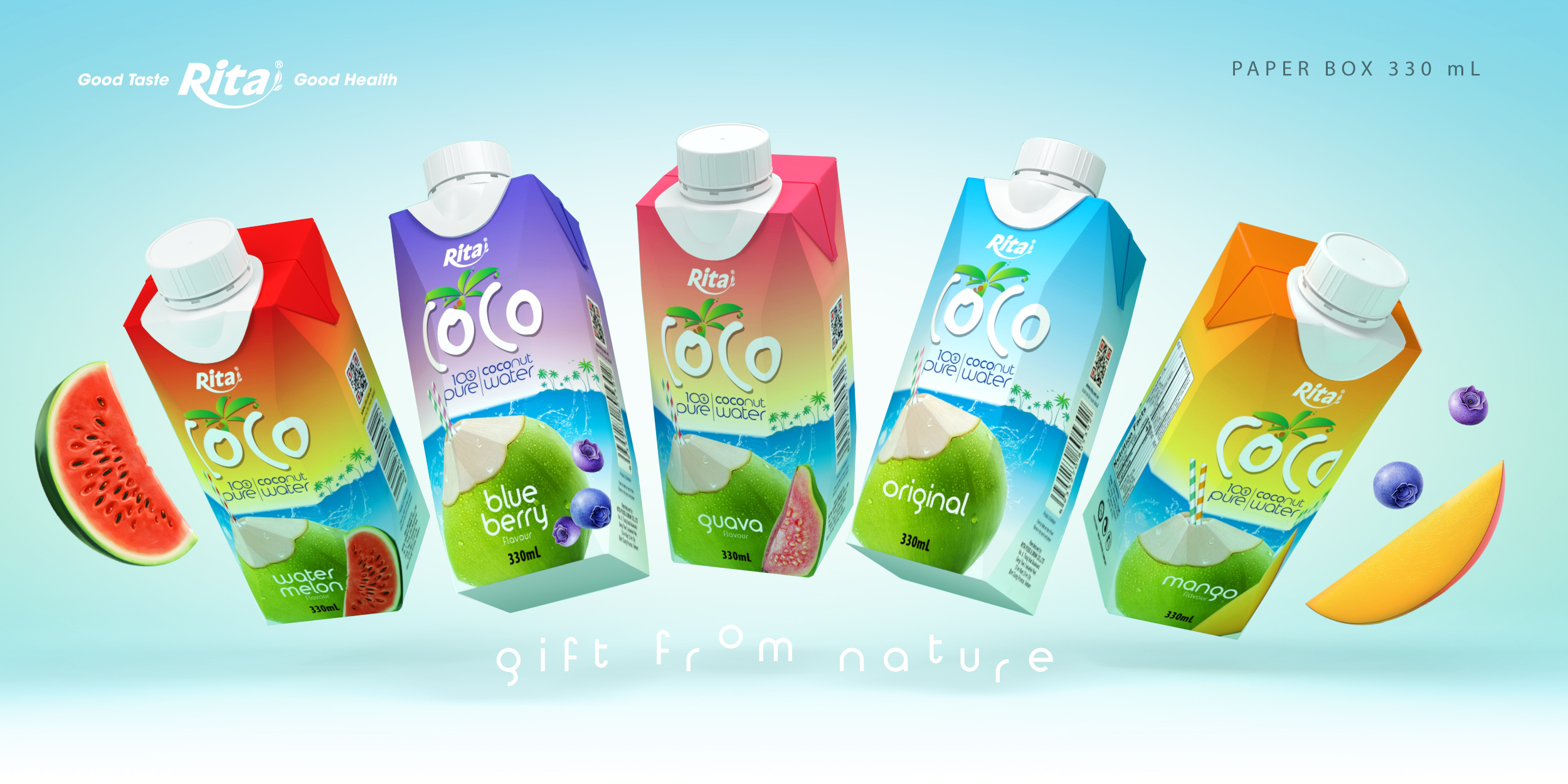 100 pure coconut water drinks with fruit juice supplier own brand