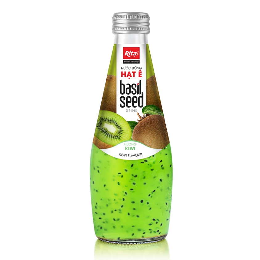 Chia and Basil Seeds Basil Seed Drink With Kiwi Flavor 290ml