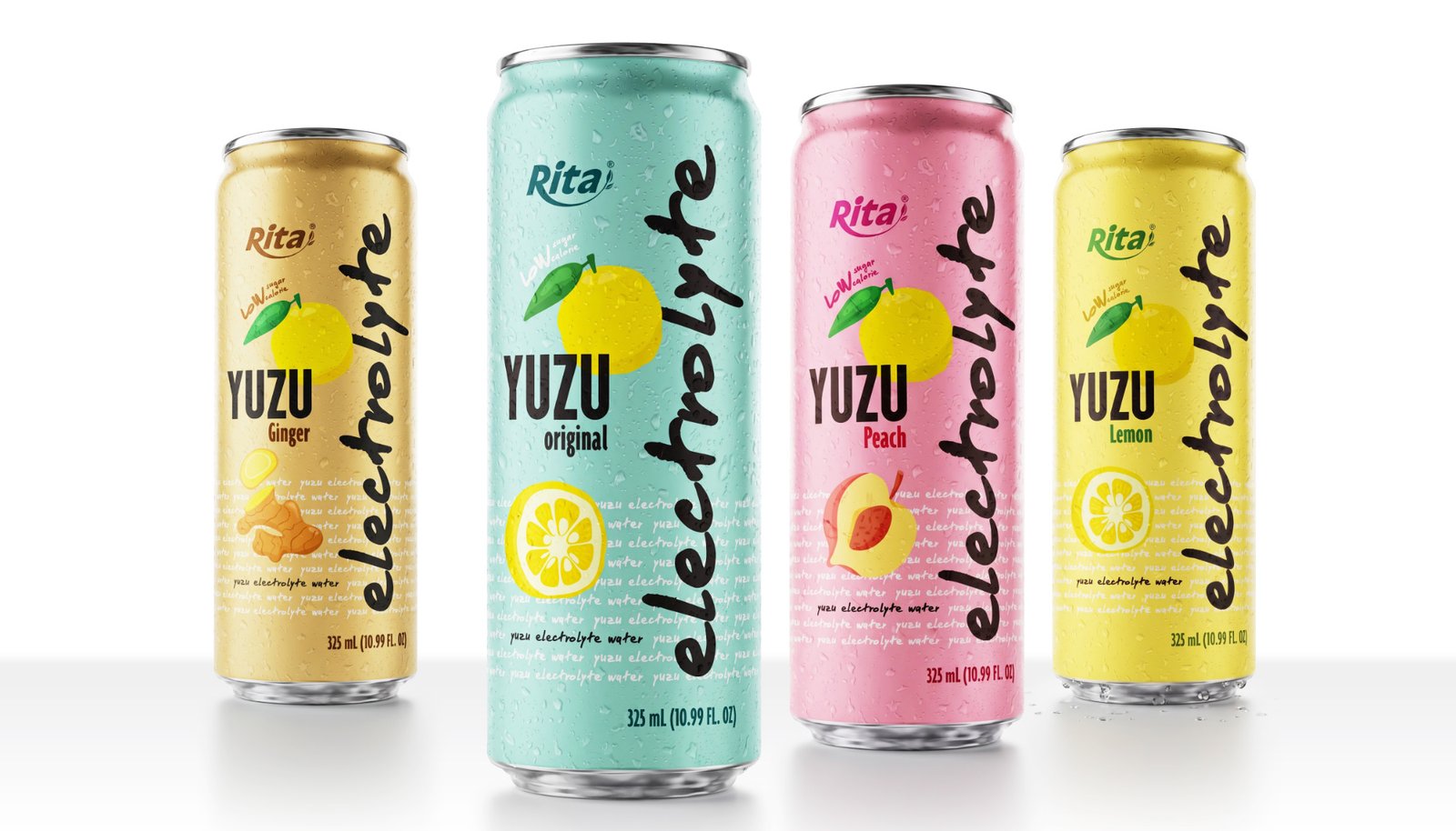 Yuzu Electrolyte Water Drink 325ml Low Sugar Hydration Beverage Poster 2