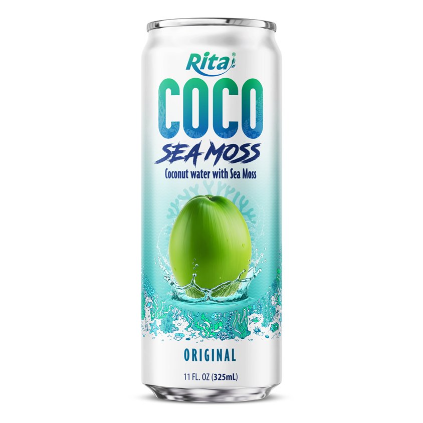 Coco Sea Moss Coconut Water with Sea Moss 325ml Sleek Can