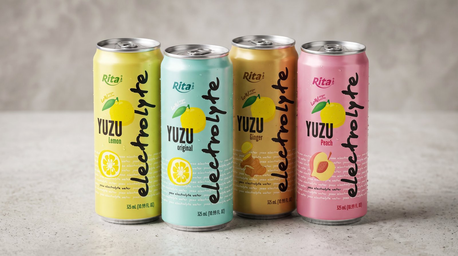 Yuzu Electrolyte Water Drink 325ml  Low Sugar Hydration Beverage Poster 1