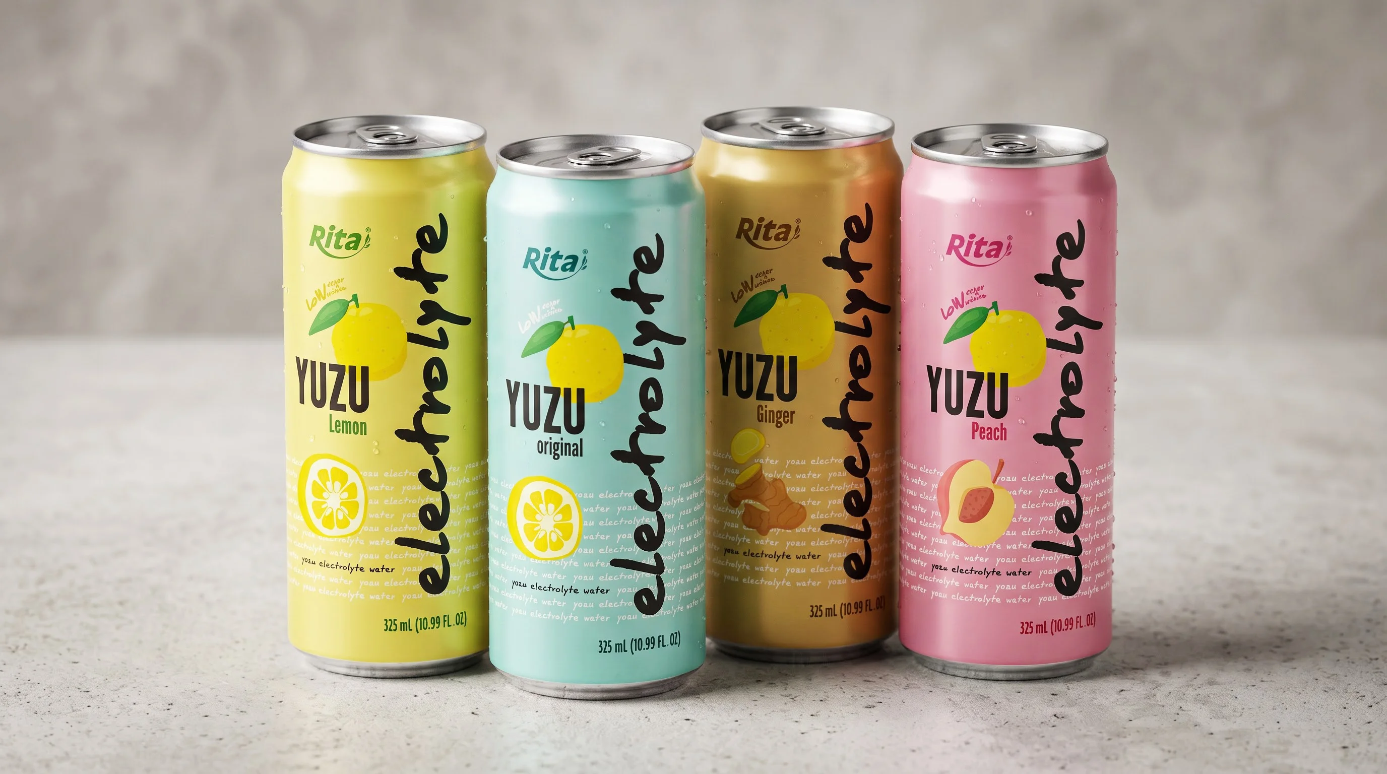 Yuzu Electrolyte Water Drink 325ml  Low Sugar Hydration Beverage Poster 1