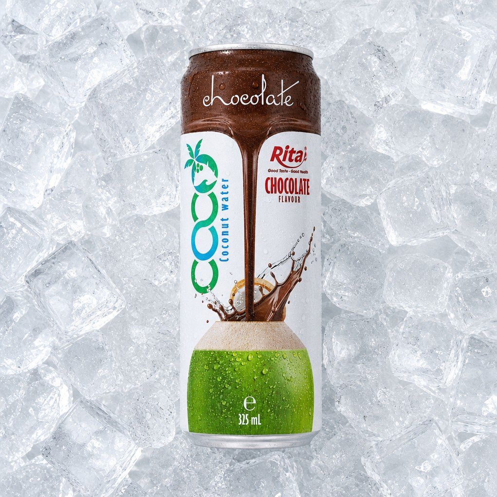 Coconut water with Chocolate Flavor 325ml sleek can - Product Image