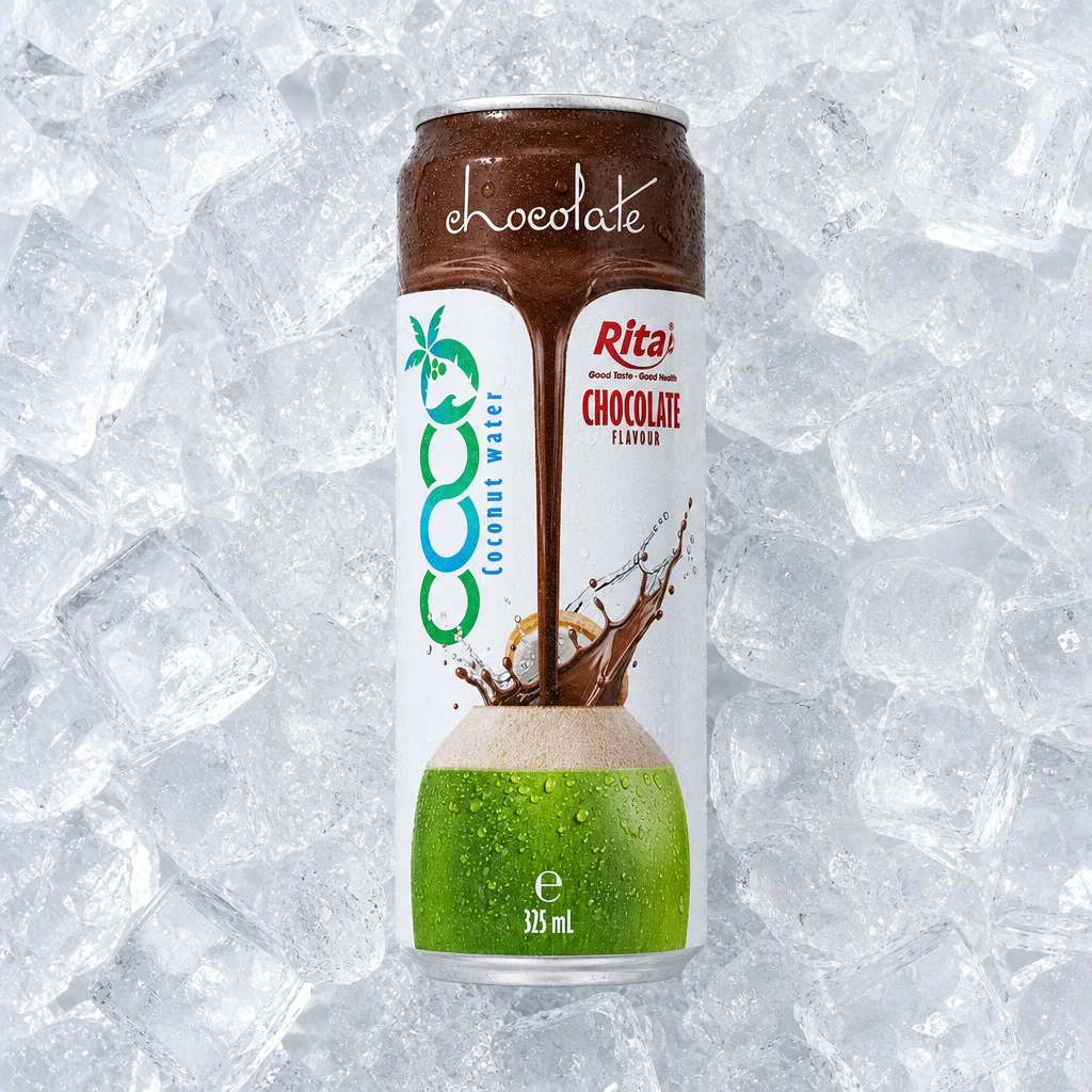 Coconut water with  Chocolate Flavor 325ml sleek can - Product Image