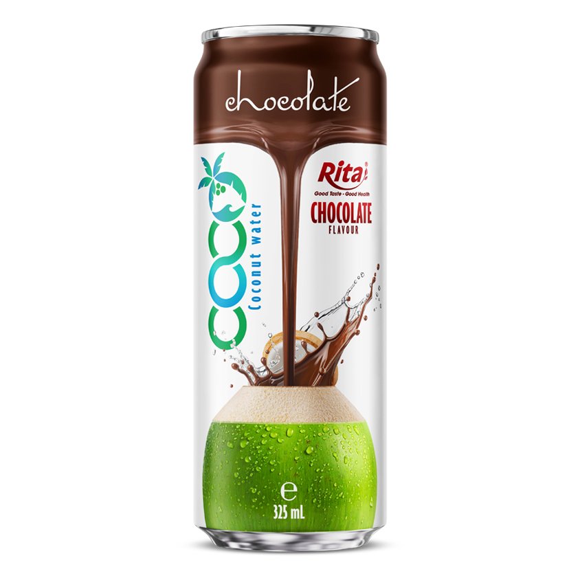 Coconut Water with Chocolate Flavor 325ml Sleek Can