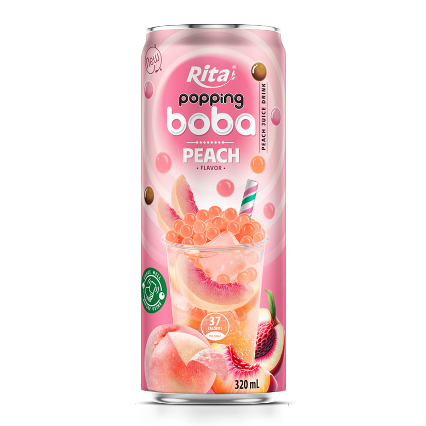 Best Popping Boba Peach Flavor 320ml Can