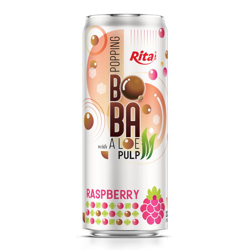 Good Taste 320ml Sleek Can Raspberry Flavored Bubble Tea