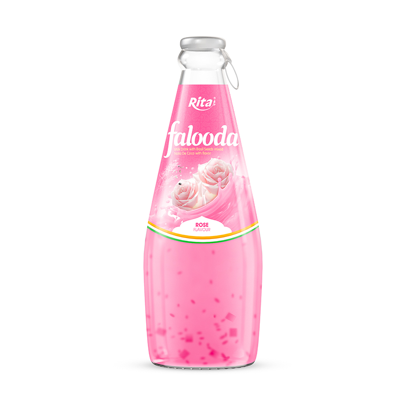 Best Quality 290ml Glass Bottle Falooda Rose Flavor