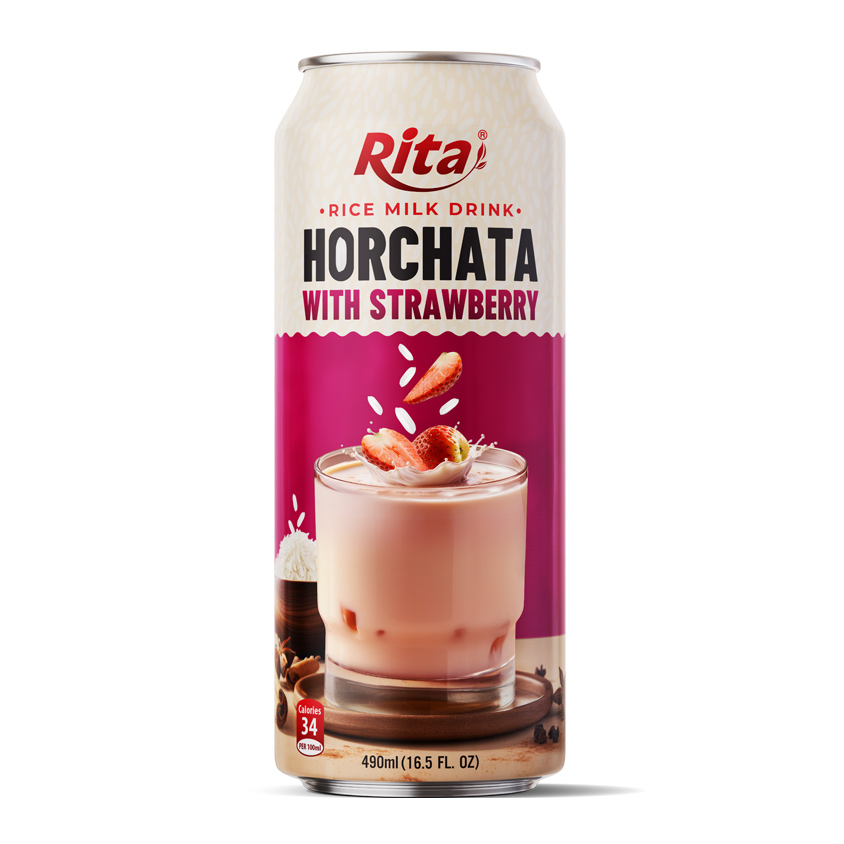 Supplier Wholesale 16.5 Fl Oz Cans Rice Milk Drink Horchata Mix Strawberry