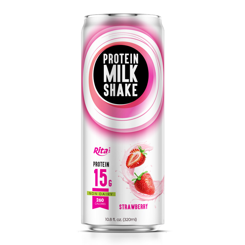 10.8 FL Oz (Non-Dairy) Protein Milk Shake With Strawberry Juice