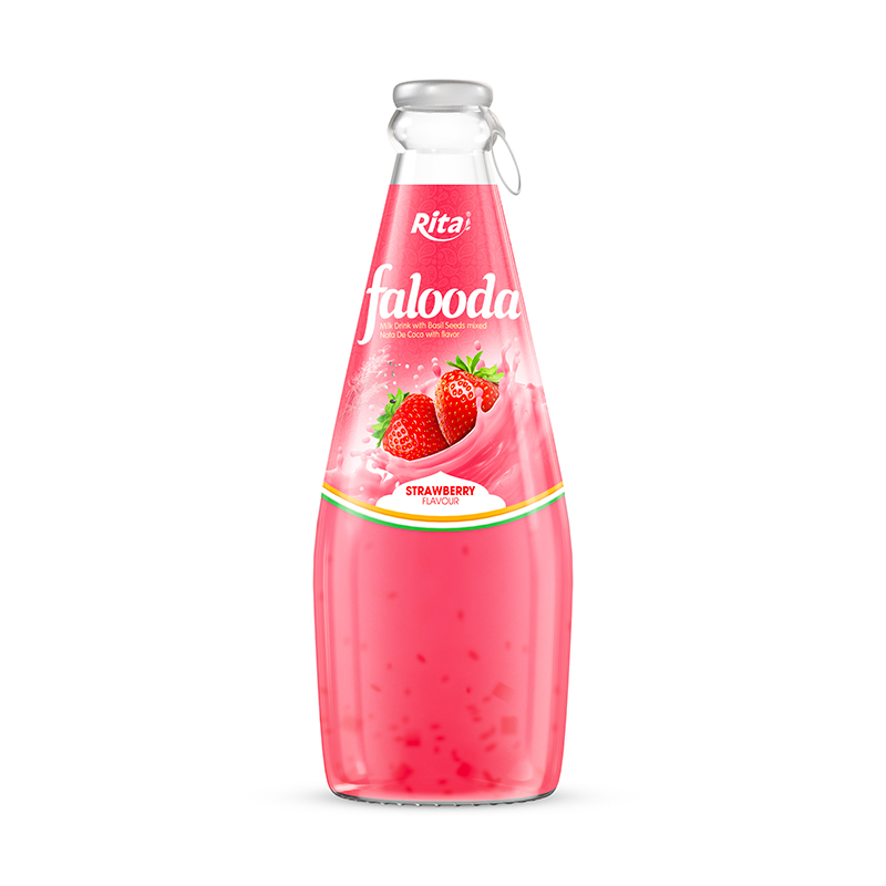 Best Flavor 290ml Glass Bottle Falooda Strawberry Flavor