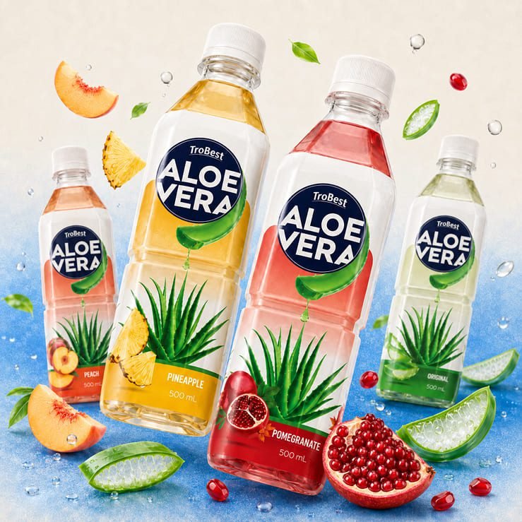 TroBest aloe vera beverages in three flavours