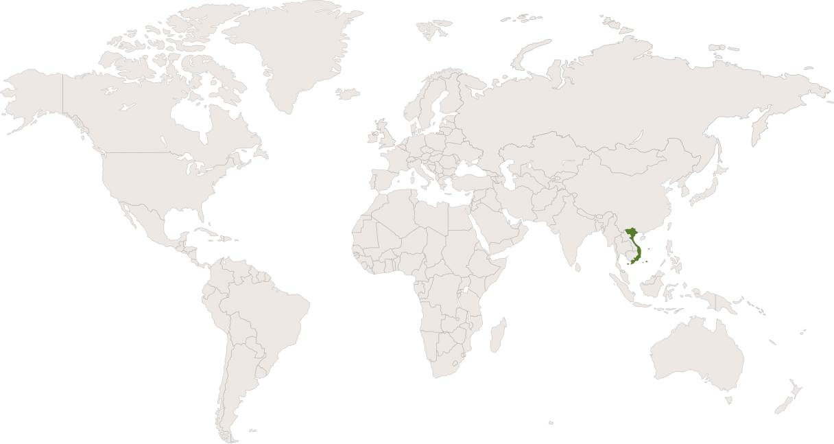 World map of the regions where RITA exhibits and exports